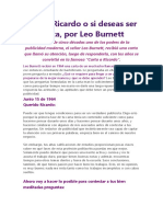 Carta a Ricardo Leo Burnett