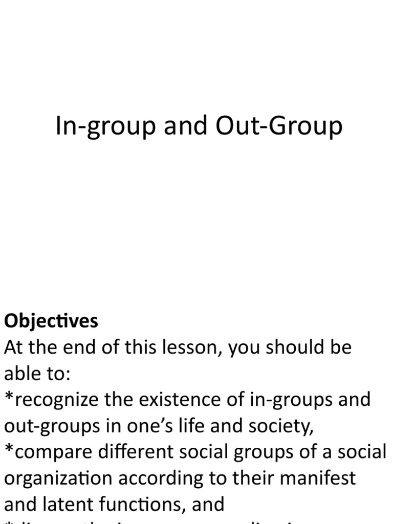 In Groups and Out Groups | PDF | Market (Economics) | Redistribution Of ...