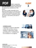 Client, Consultant, and Contractor Roles | PDF