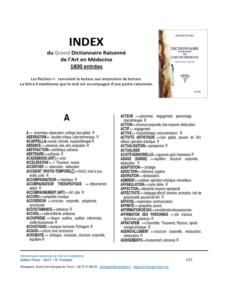 Dictionnaire Art Therapie | PDF | Esthétique | Art-thérapie