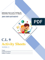 Activity Sheets: Jhs Department