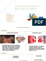 Clinical Manifestations of Vitamin e and Vitamin K