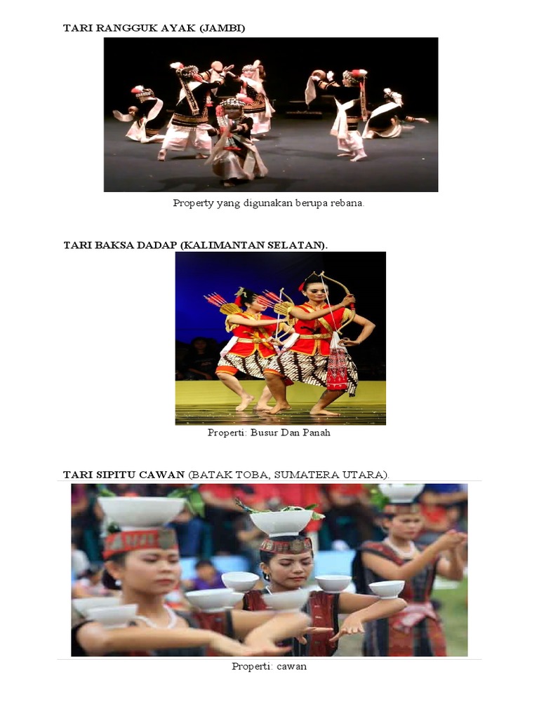 Properti Tarian Daerah Indonesia | PDF