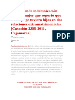 Corresponde Indemnización Para La Mujer Que Soportó Que Su Cónyuge Tuviera Hijos en Dos Relaciones Extramatrimoniales