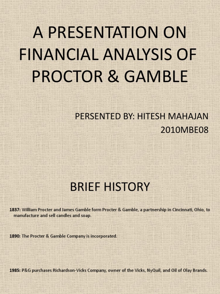 Financial Analysis of P & G | PDF | Expense | Investing