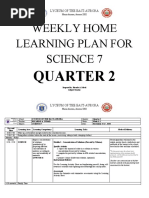 Weekly Home Learning Plan For Science 7: Quarter 2