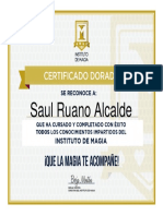 Certificado Dorado