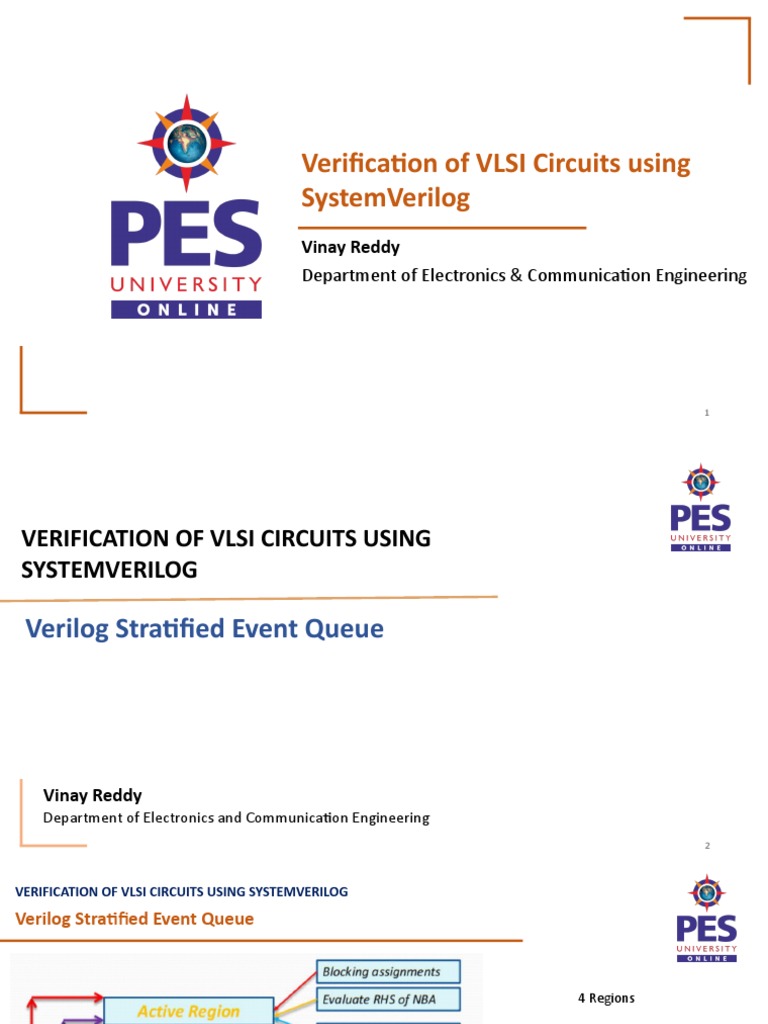 Verification of Vlsi Circuits Using Systemverilog: Vinay Reddy | PDF ...