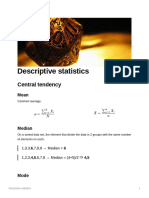 Descriptive Statistics