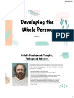 Lesson 1 Topic 2 Developing The Whole Person