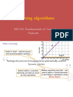 Sorting Algorithms: ESC101: Fundamentals of Computing Nisheeth
