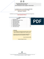 12. Resultado Da Prova de Conhecimentos Específicos