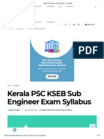 KSEB Sub Engineer Exam Syllabus - Entri Blog
