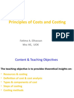 Principles of Costs and Costing