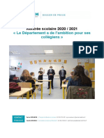 Dpt76 - Dossier presse Rentrée scolaire 2020-2021