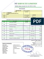 Ebullient Services invoice for 400kg gold shipment to Italy