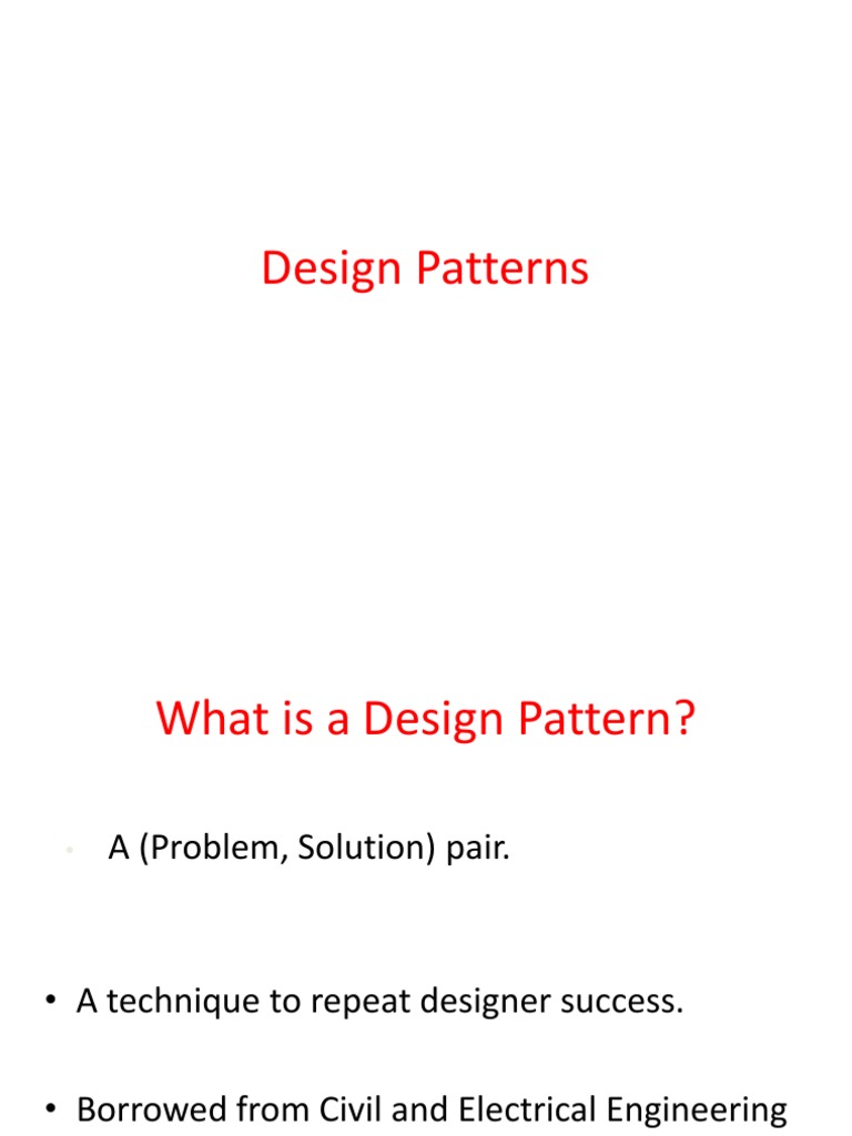 U5 Design Patterns L1 | PDF | Method (Computer Programming) | Class ...