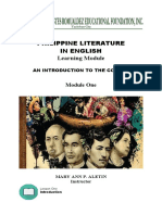 Philippine Literature in English: Learning Module