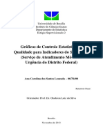 Controle Estatístico de Qualidade Para Indicadores Do SAMUDF