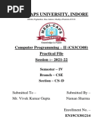 Java Lab Manual Naman Sharma EN19CS301214