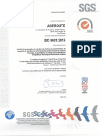 Ageroute - Cofrac Iso 9001 2015 - Final Certificate