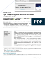 Otorhinolaryngology: What Is The Effectiveness of Beta-Glucan For Treatment of Acute Otitis Media?