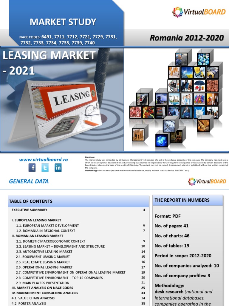 Piata de Leasing 20122020 Prezentare Rezumativa PDF Market