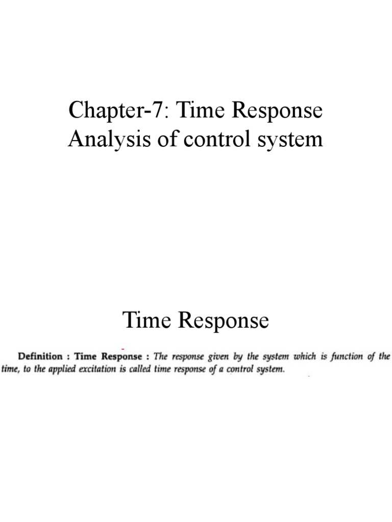 Control System Time Response Analysis | PDF