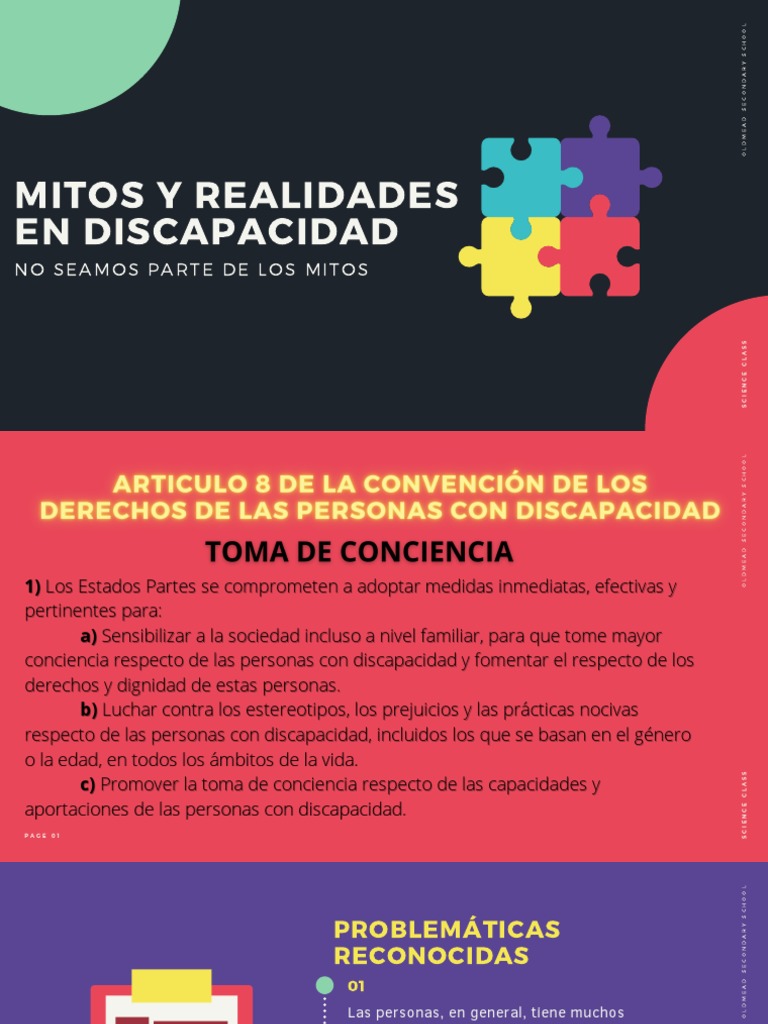 Mitos y Realidades en Discapacidad | PDF | Invalidez