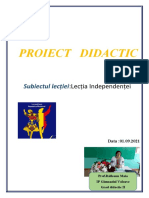 PROIECT   DIDACTIC lectia independentei