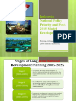 Indonesia National Policy Priority and Post-2015 Model Development
