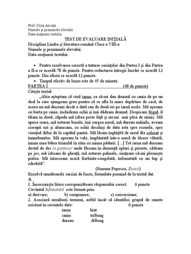 0 Test Initial Cls 8 | PDF
