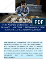 Pedro Alejandro Toledo Barrera - ¿VOLVERÁN LOS TALIBANES A DESTRUIR EL PATRIMONIO CULTURAL DE AFGANISTÁN TRAS RETOMAR EL PODER?.