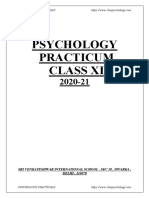 CBSE Psychology 11 Practicum