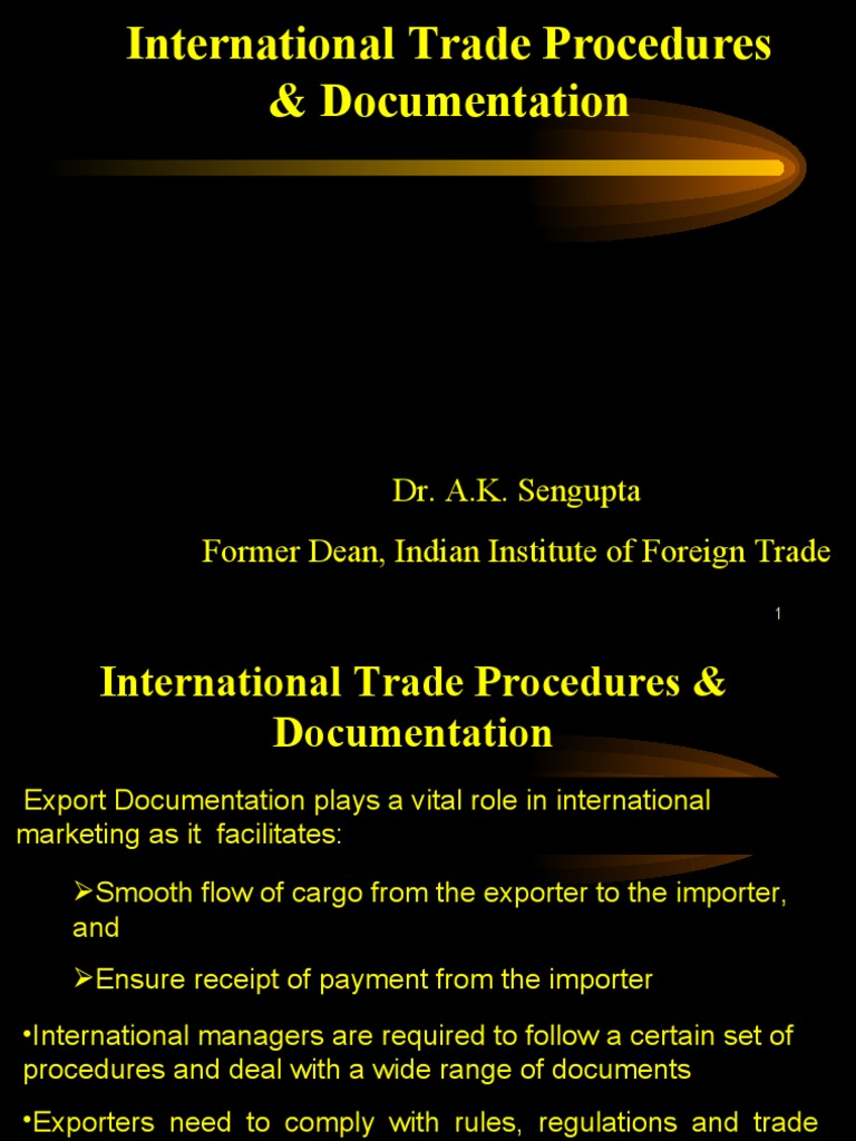 International Trade Documentation Guide | PDF | Cargo | Bill Of Lading
