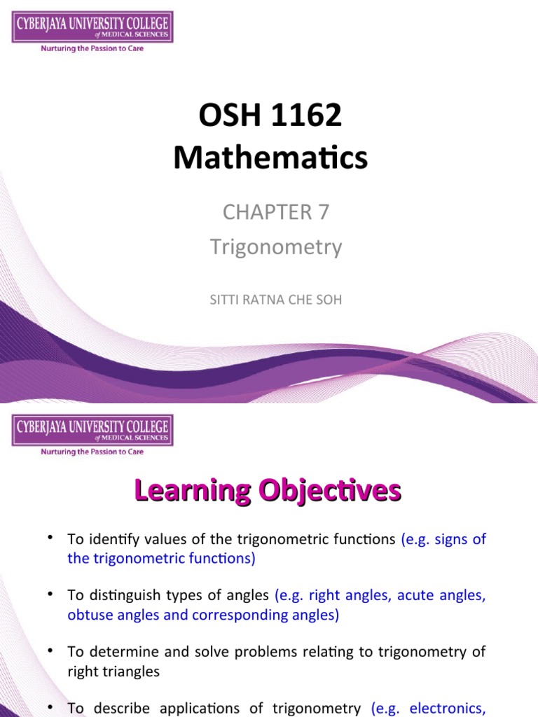 Chapter 7 - Trigonometry | PDF | Trigonometric Functions | Trigonometry