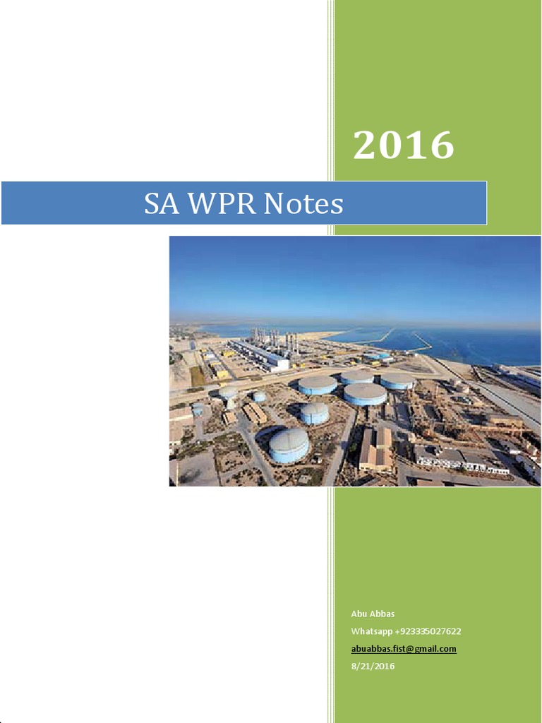 Aramco Work Permit Receiver Notes | PDF | Gases | Chemistry