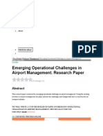 Emerging Operational Challenges in Airport Management. Research Paper