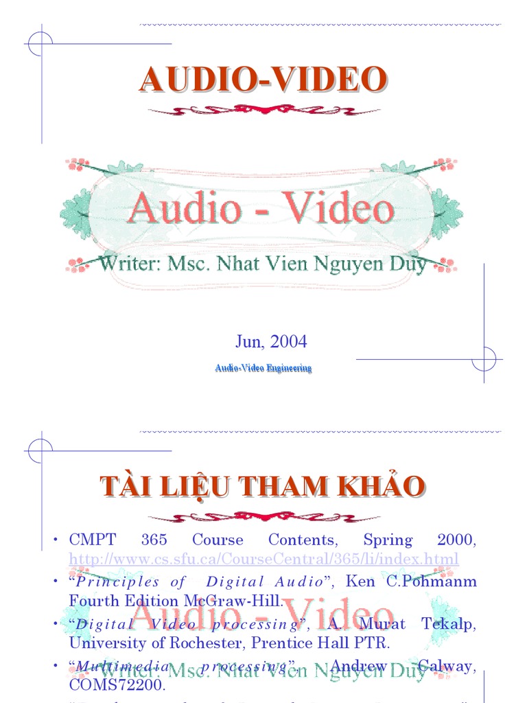 Audio Video Engineering | PDF