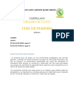 Guía de castellano grado 8 con temas de polisemia, deixis y aféresis