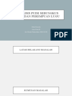 Analisis Puisi Sebungkus Sabu Dan Perempuan Lugu