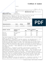 Certificate of Analysis for Tube Penicillinase 10000000 KU/ml 10 Ea