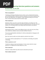 C/C++ Programming Interview Questions and Answers: by Satish Shetty, July 14th, 2004