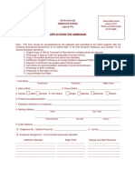 BUGS Form 1 - Admission Form
