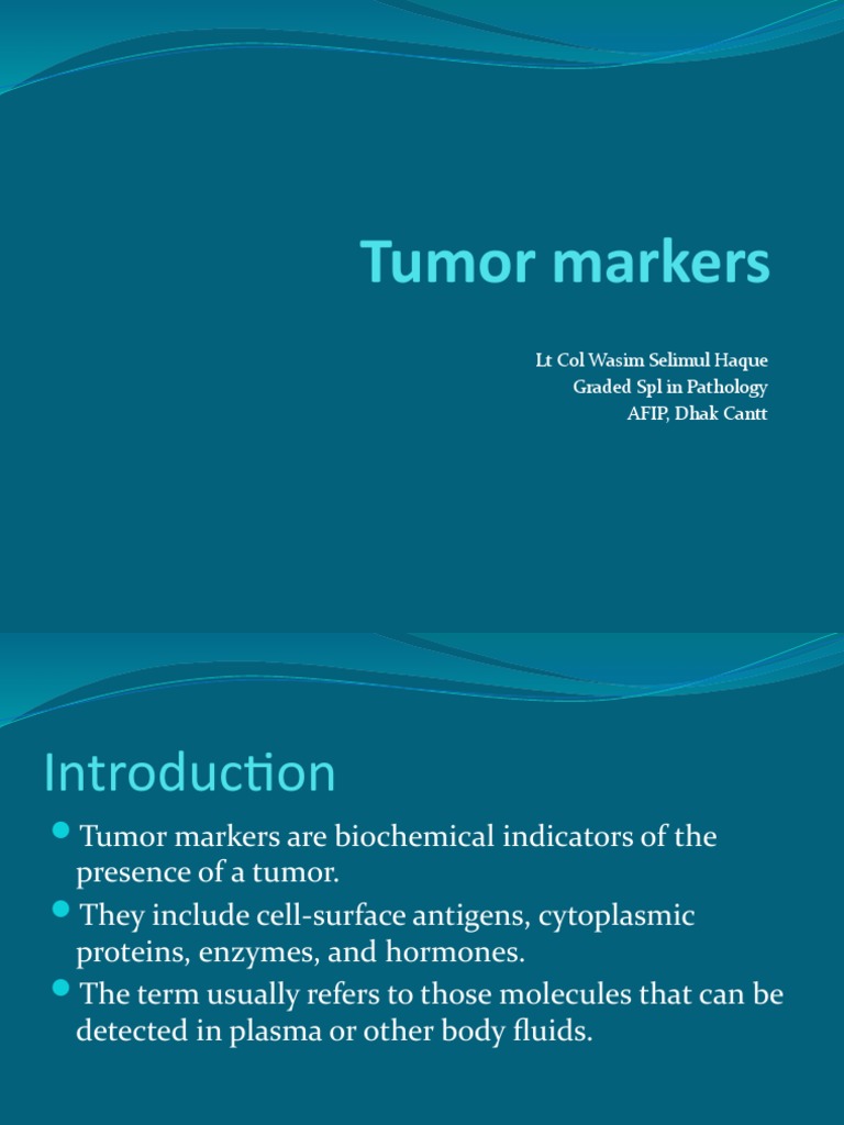 Tumor Markers PDF Prostate Specific Antigen Cancer