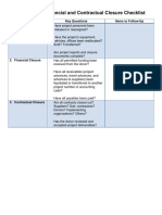 Administrative, Financial and Contractual Closure Checklist