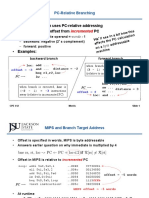 Branch Instruction Uses PC-relative Addressing - Target Address Is Offset From