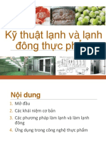 Kỹ thuật lạnh và lạnh đông thực phẩm - cô Nhung