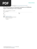 The Effectiveness of Thermal Insulation in Differe