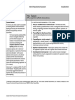 Purpose Statement:: IFC - IA Internal Audit Internal Financial Control Assessment Evaluation Sheet